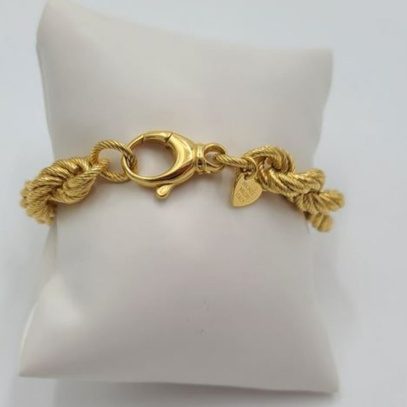 GILI Bronzo Italia® QVC Gold Textured Twisted Rope Bracelet 8" Made in Italy - Picture 8 of 12